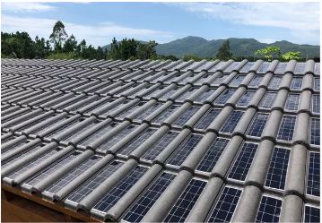 Exemplo de telhas solares. Fonte: Divulgação/Eternit

